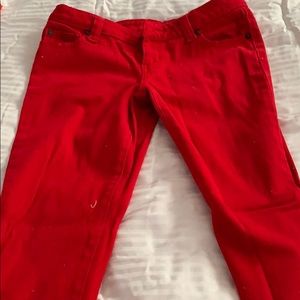 Red jeans